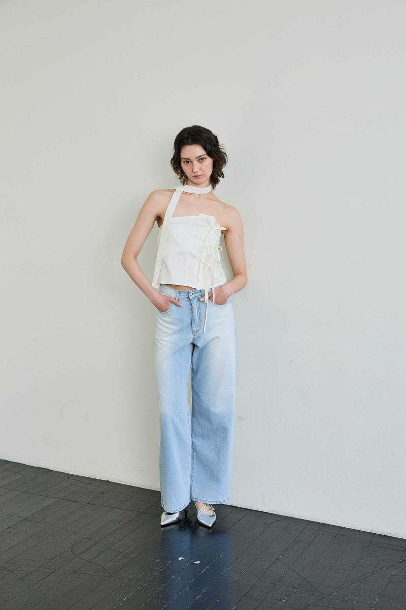 ELFIN SCARF TOP / BEIGE