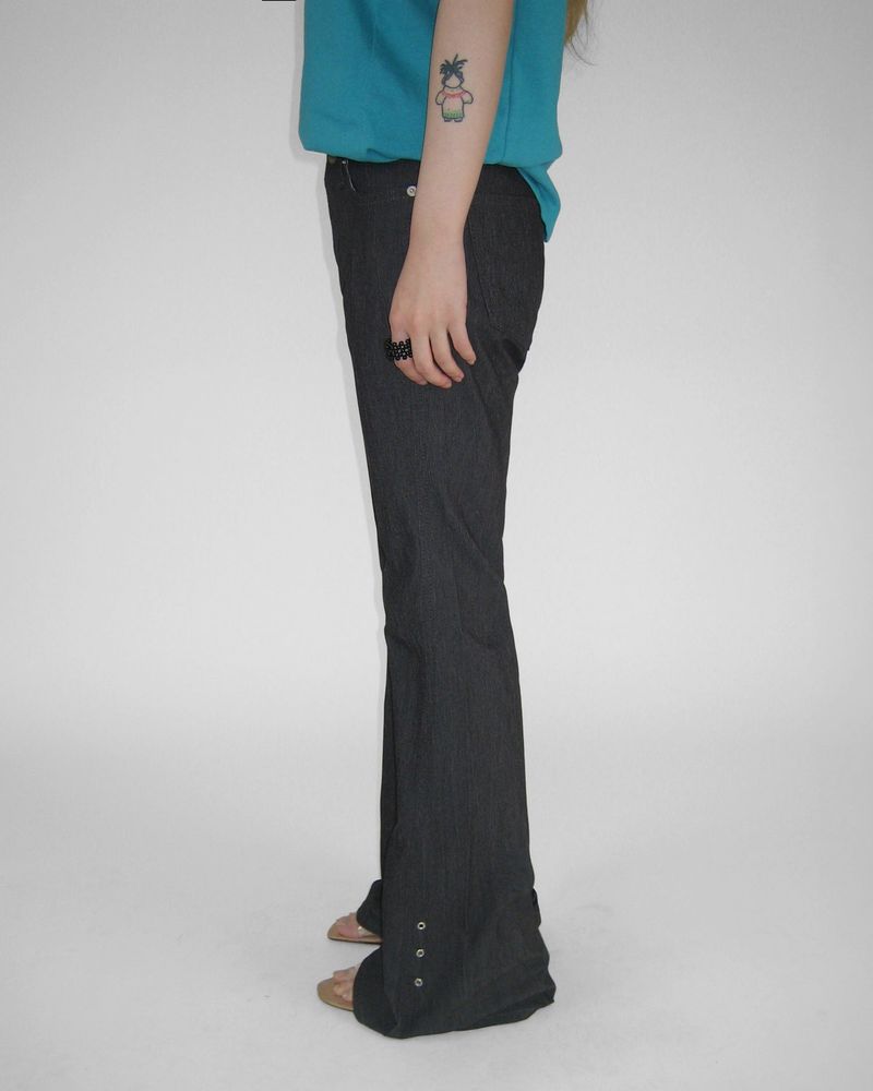 DEEP LOW EYELET BOOTCUT PANTS