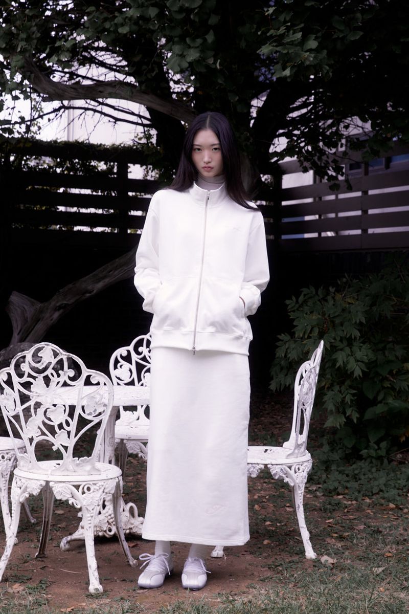 Lettering Classic Long Skirt (IVORY)