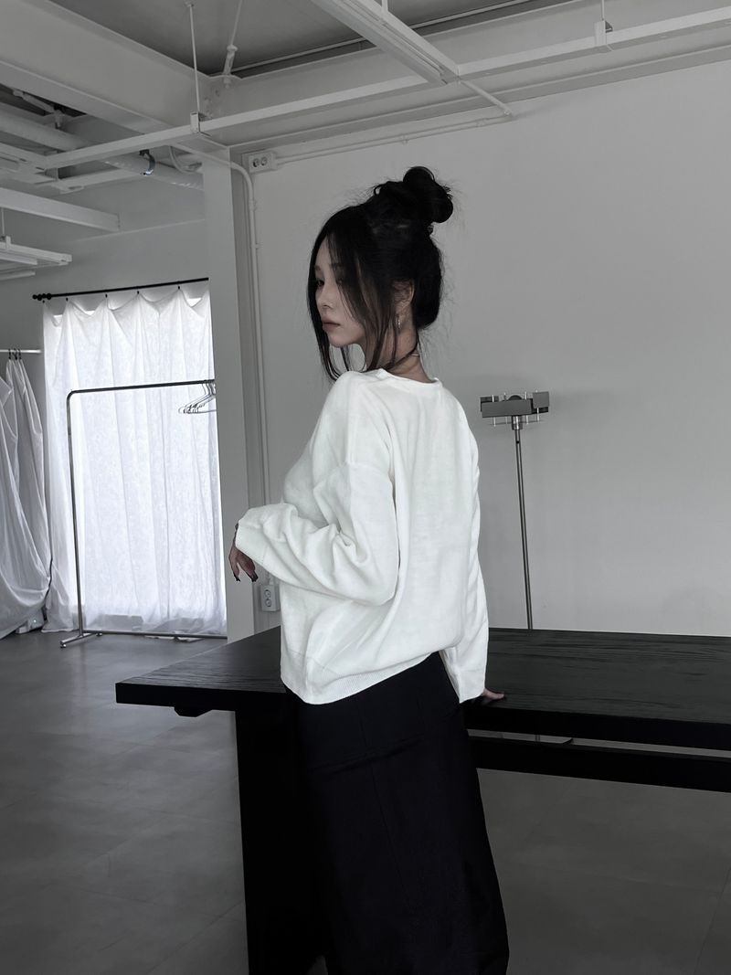 minimal basic knit cardigan (2color)