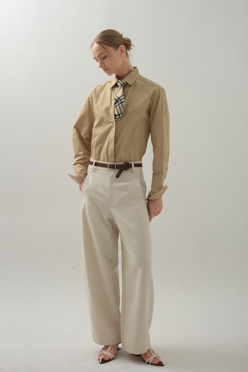 Barrel Line Pants_Ivory
