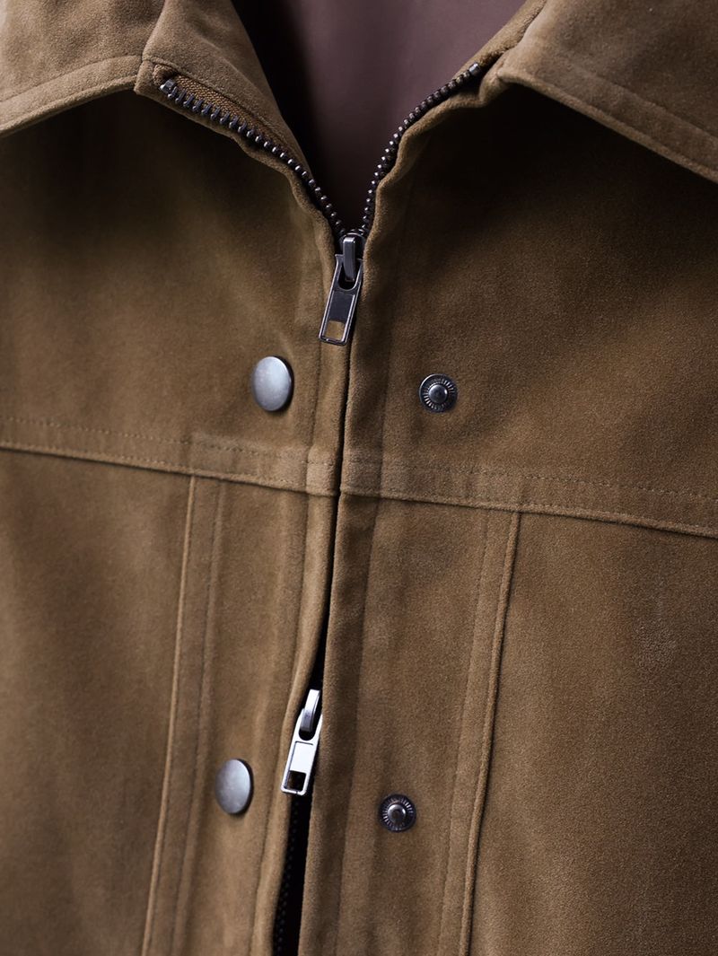 Mer crop suede jacket