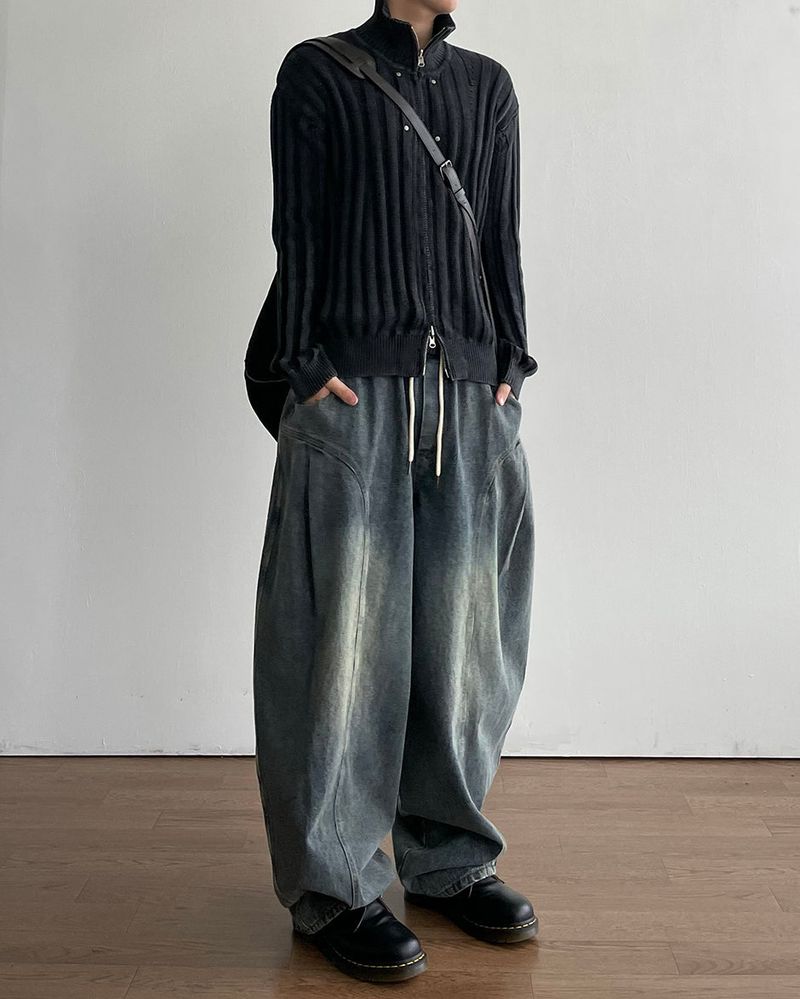 Nex Pigment Knit Zip-up