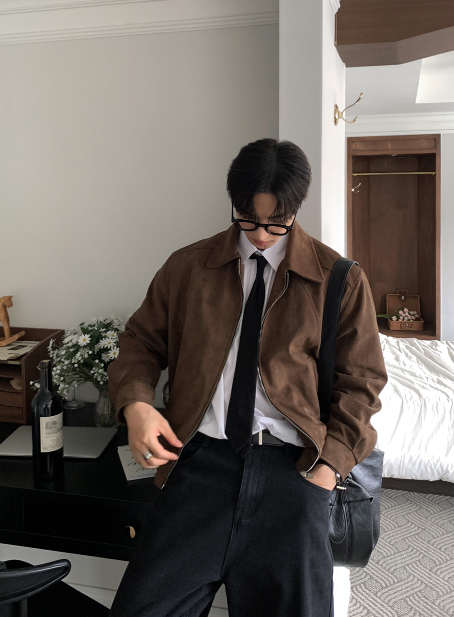 Bias Classic Bias Incision Suede Jacket