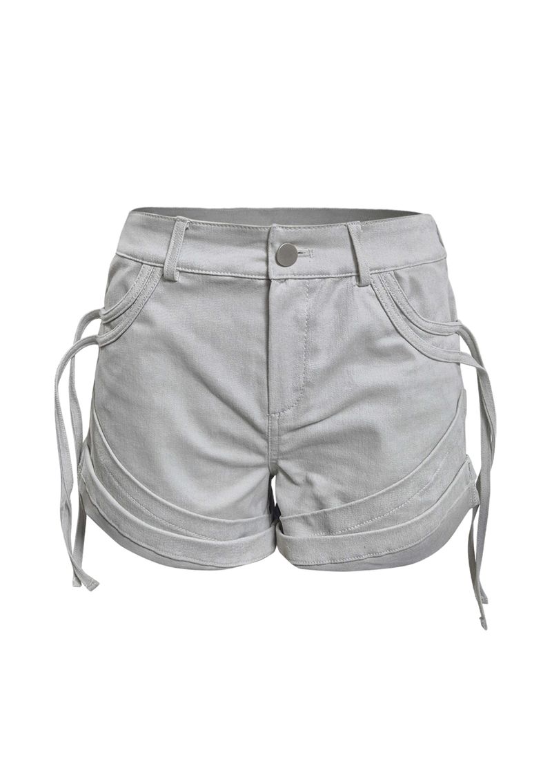 JUNGDO(ジョンド)の「 ARC STRAP ROLL SHORTS . LIGHT GREY(Pants)」