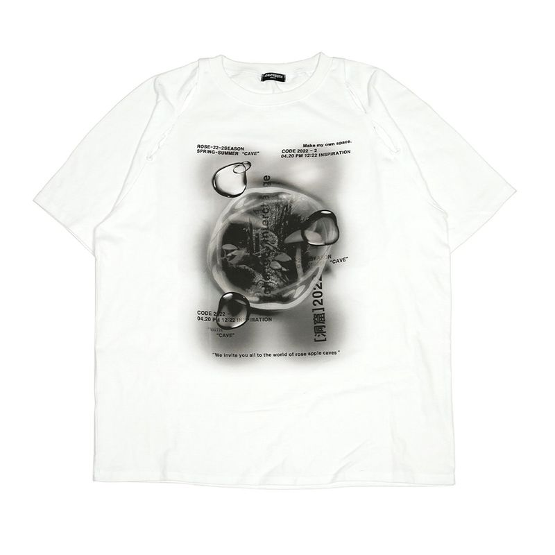 222 Cutout graphic t-shirts - White