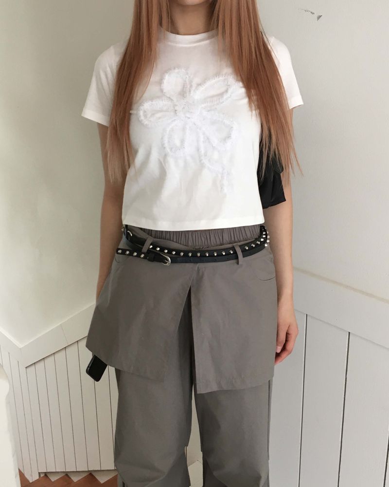 Pintuck skirt pants