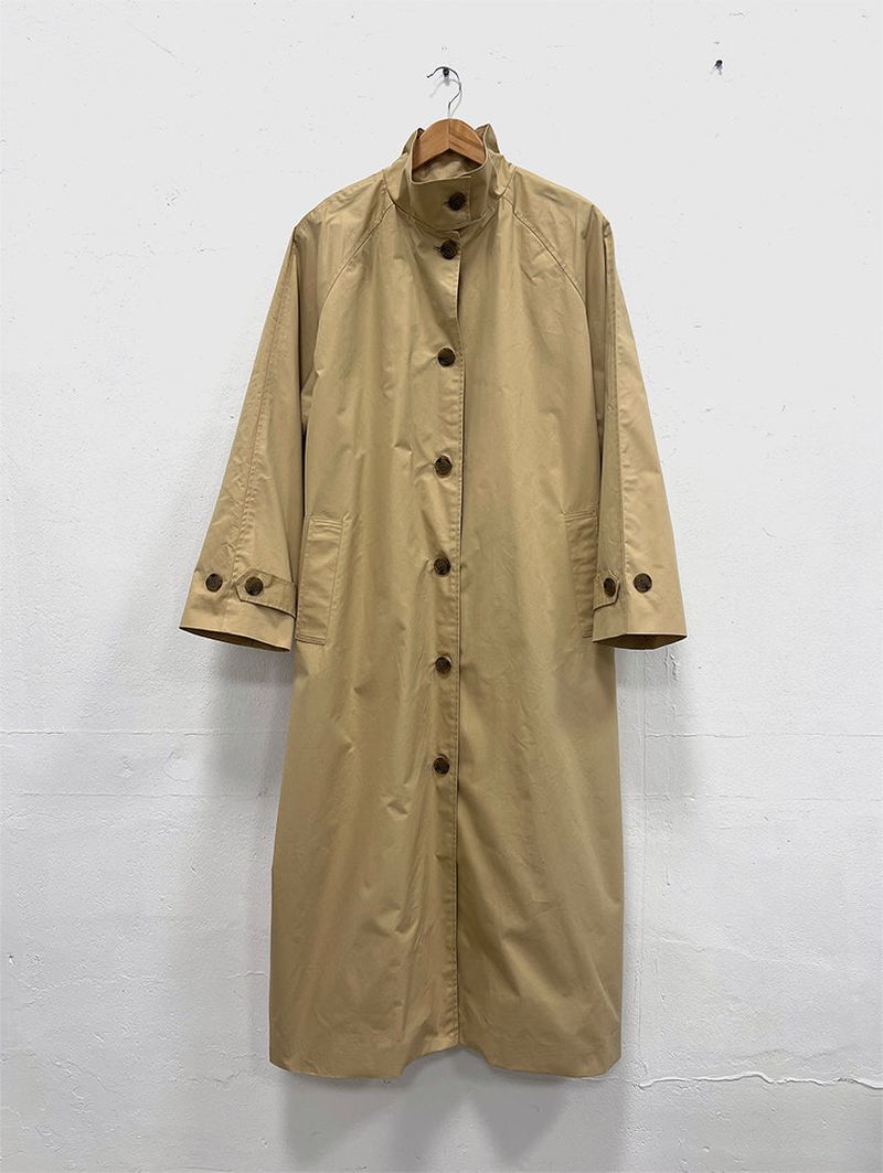 HIGH NECK MAXI TRENCH COAT (3C)