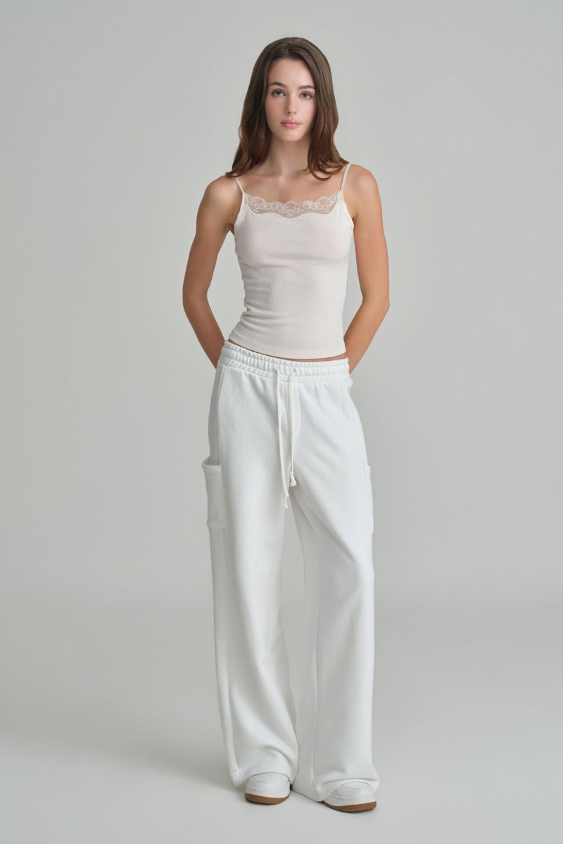 NYC sweatpants, Ivory