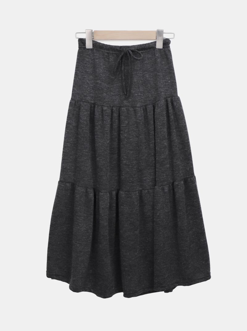 Been Melange Long Flare Skirt