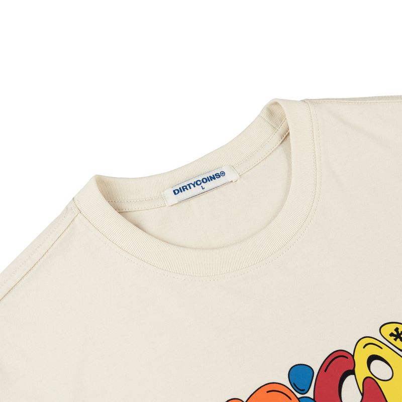 Dico Multicolor Typo T-shirt - Cream