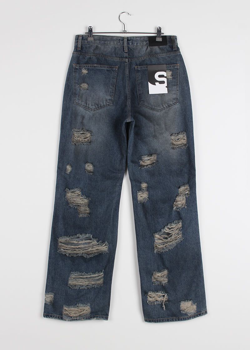 DAMAGE DIRTY DENIM