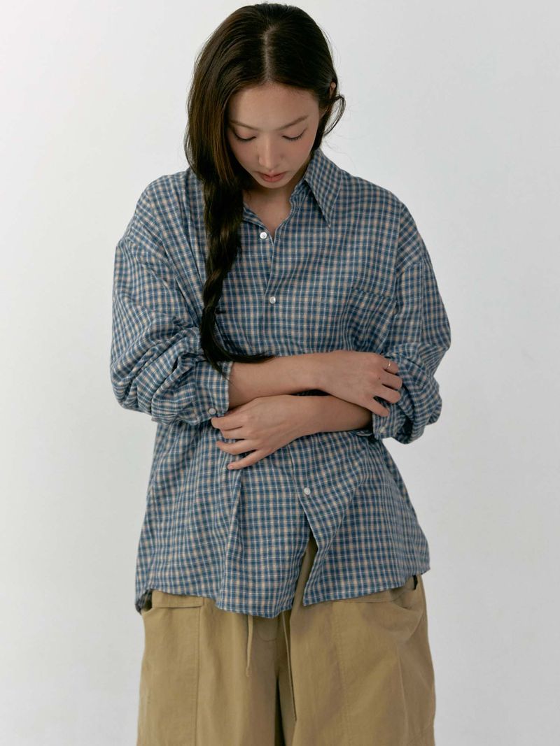 Lazy Check Shirt (Blue)