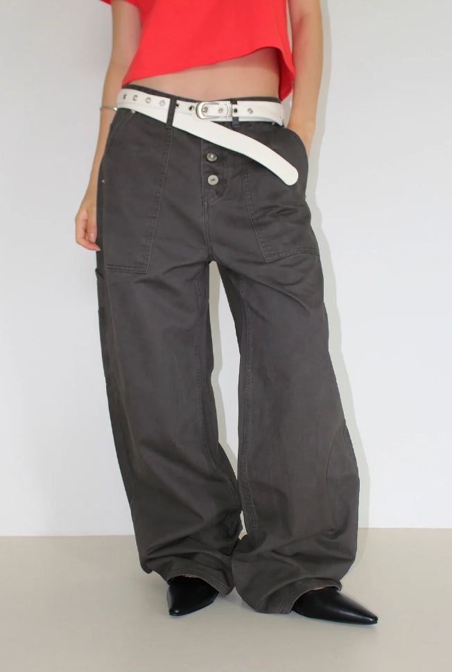 4-BUTTON RIVET POCKET PANTS