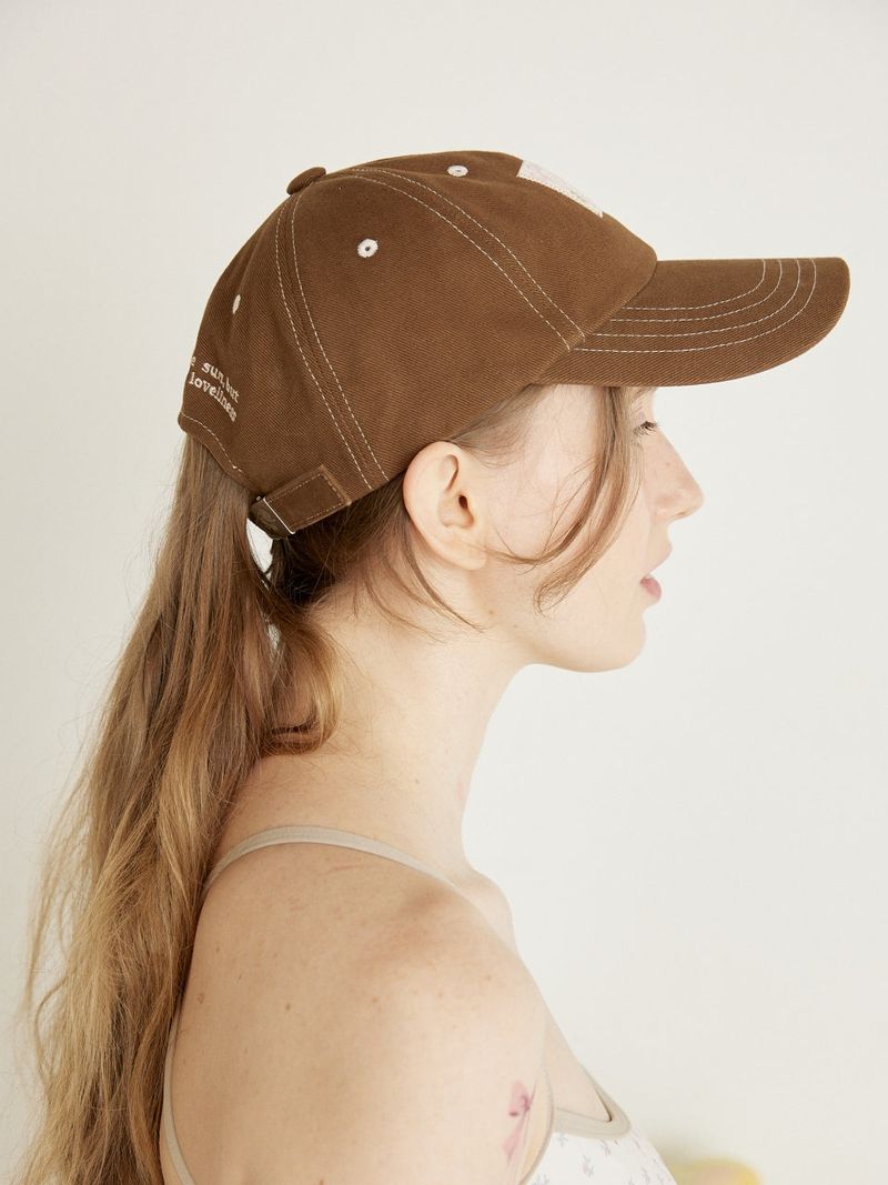 NOT COVER LOVELY BALL CAP - BROWN