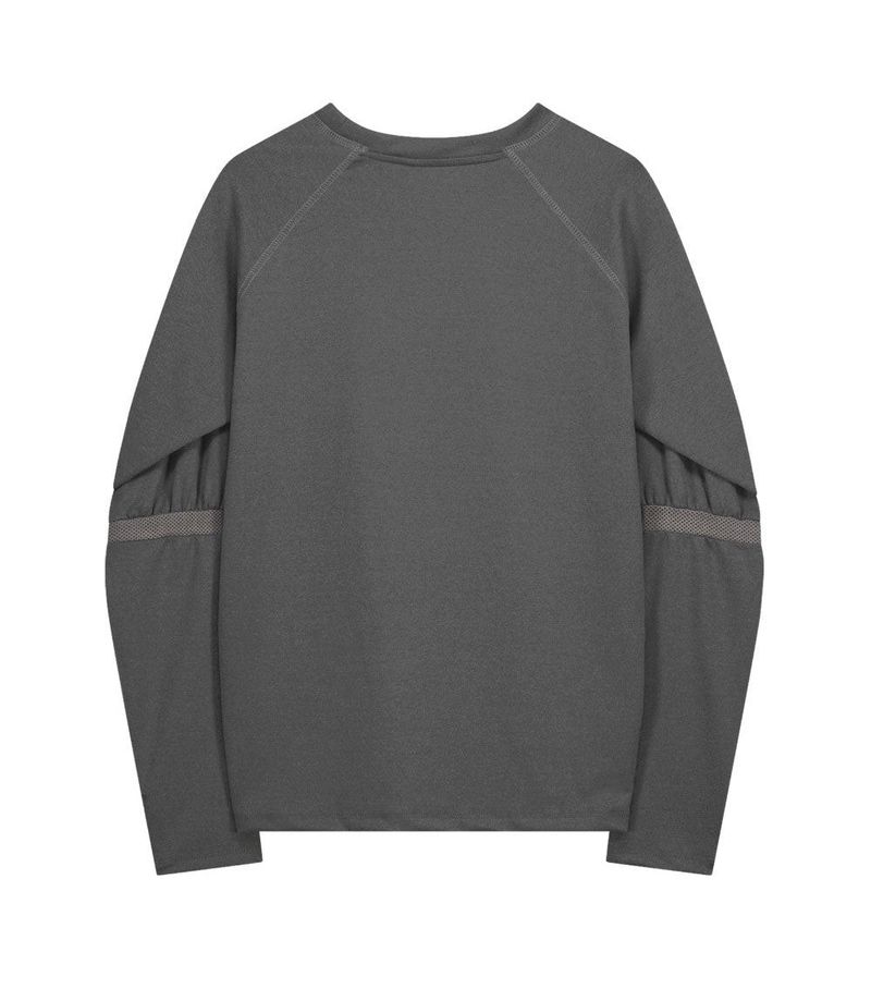 Mesh Band Puff Sleeve / Charcoal