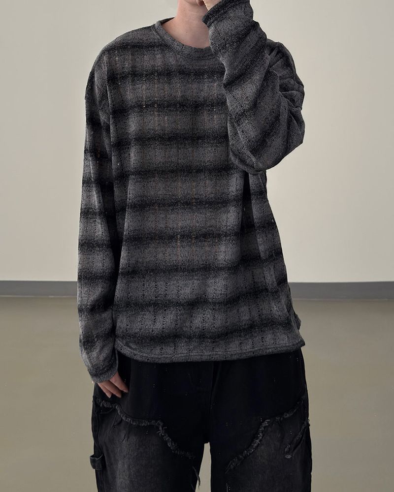 Ruin See-Through Stripe Knit