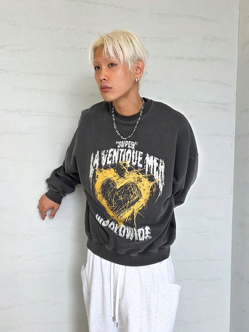 VENTIQUE Broken heart sweatshirt 3color