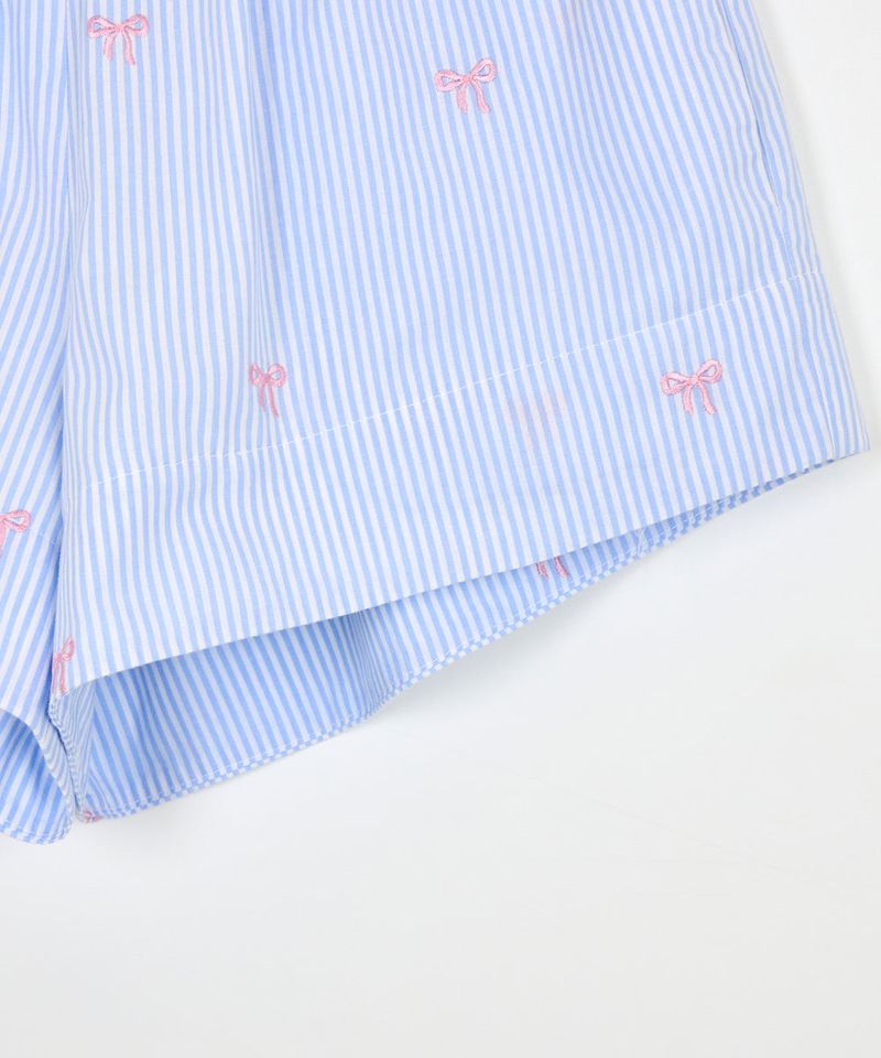 STRIPE RIBBON SHORTS BLUE