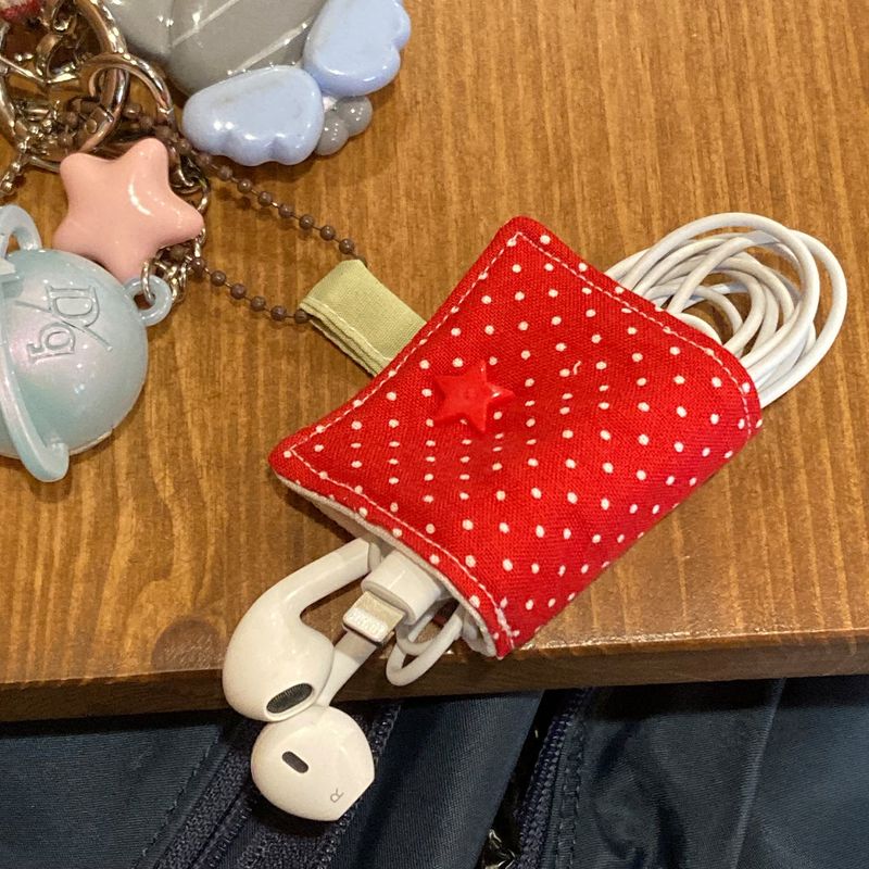 I like strawberries! Earphone holder