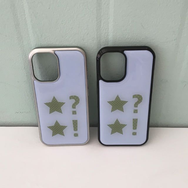 Dot dot star skyblue green silver epoxy bumper case