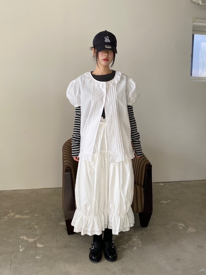 maroni shirring skirt