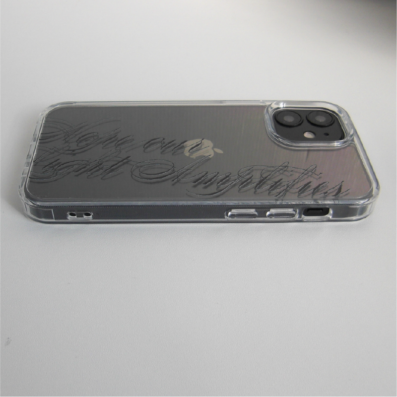 [MADE] slogan jelly hard phone case (black)