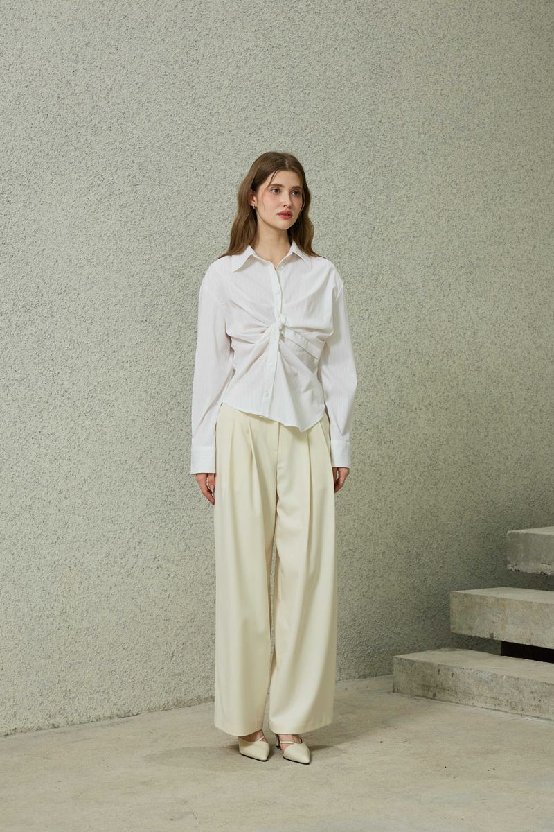 TOMO WIDE SLACKS / IVORY