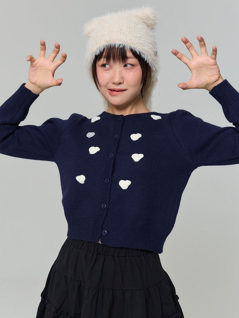 TWO-WAY A EMBROIDERED CARDIGAN - IVORY