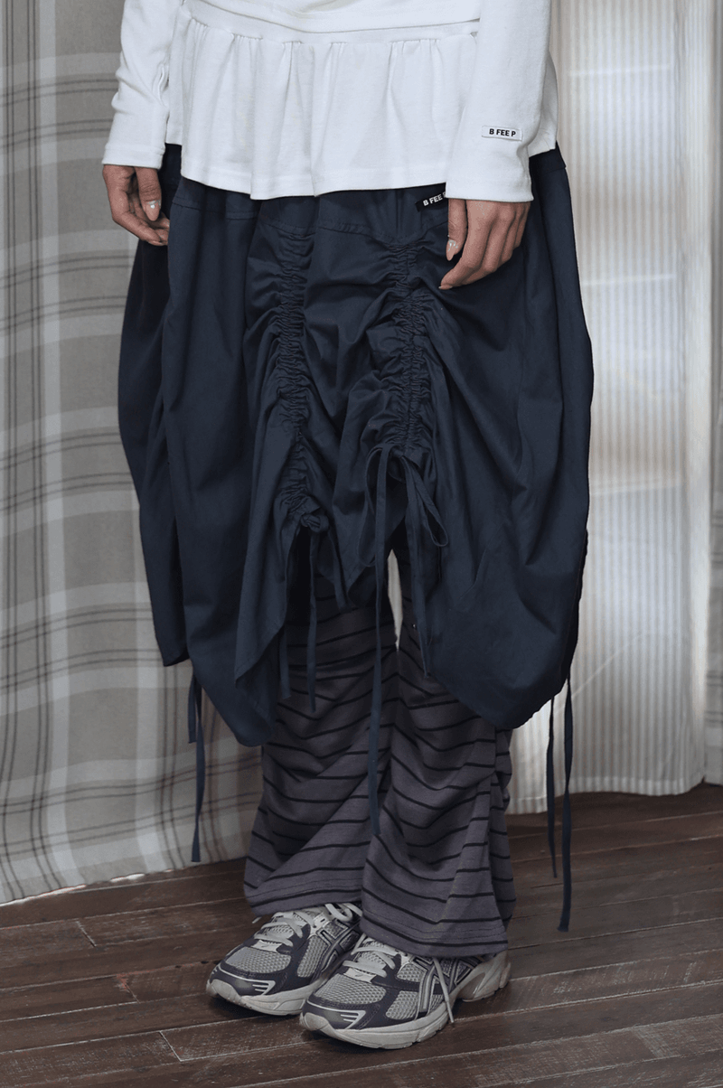  drawn ruffle skirt_charcoal