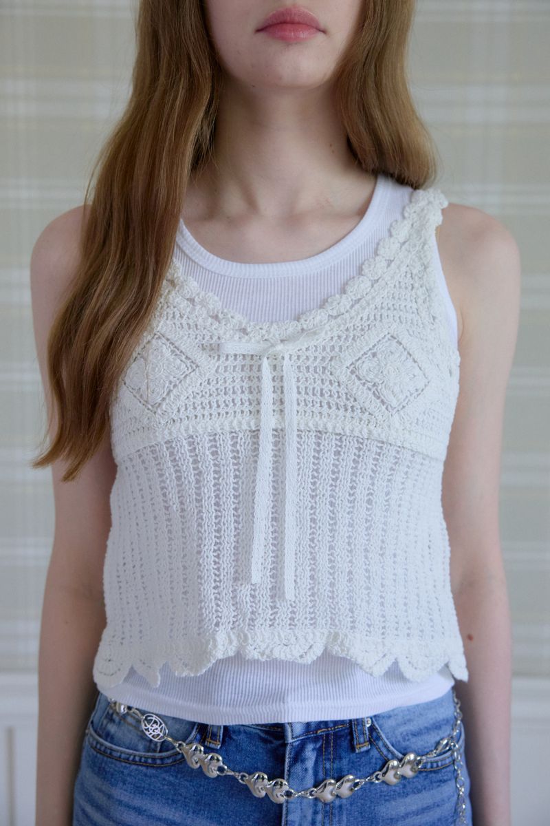 FLUTTER DEW CROCHET VEST