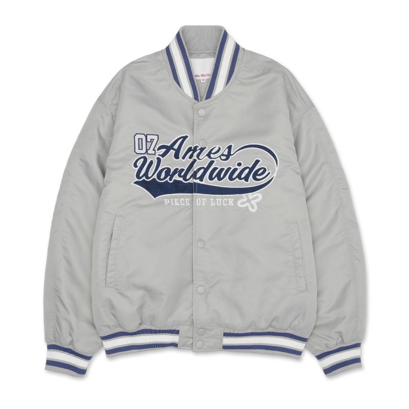 AMES WORLDWIDE（アメスワールドワイド）の「NYLON STADIUM JACKET GREY（Jackets/Outerwear）」