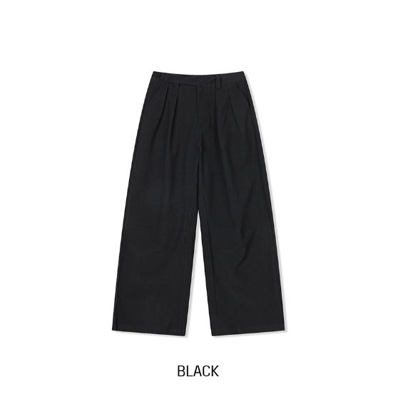 Wrap Snap Hidden Button Wide Slacks