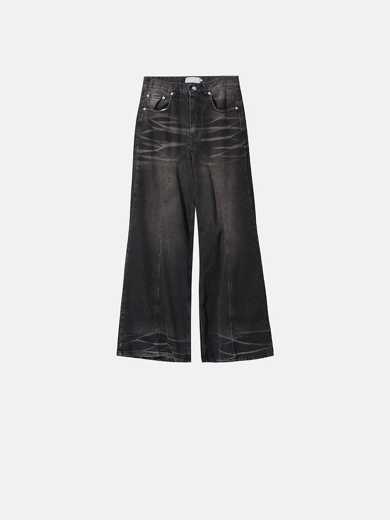 No.1019 noir boots cut denim PT