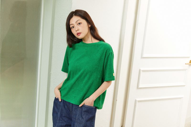 ALARM ストライプテリーTシャツ_UNISEX