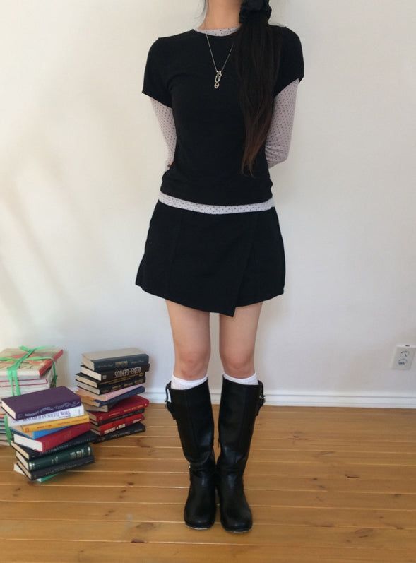 Bona Cotton Wrap Skirt Short Pants