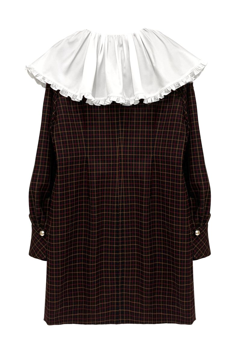 Collared check dress