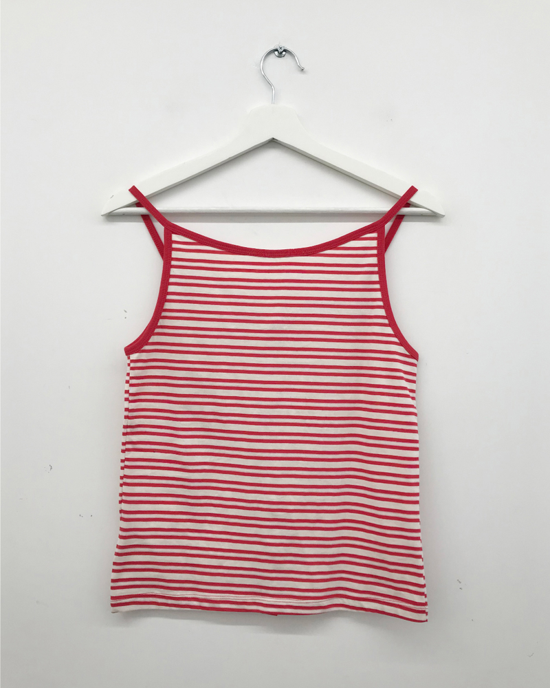 Pobi Striped Button Sleeveless (2color)