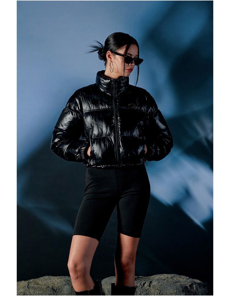 Glossy Eco-Puffer Short Padding Jumper