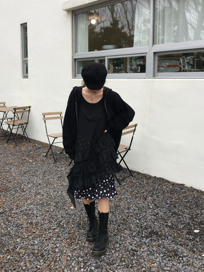 Popo Dot Frill Skirt (2c)