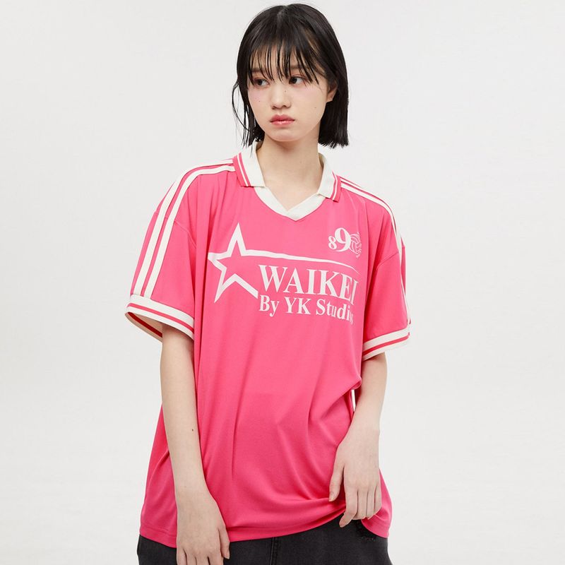 WaiKei（ワイケイ）の「Star logo collar jersey half sleeve tshirts（Tops）」