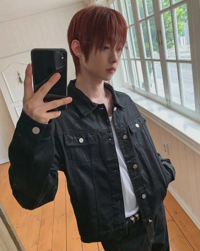 Kanto Coated Black Denim Trucker Jacket
