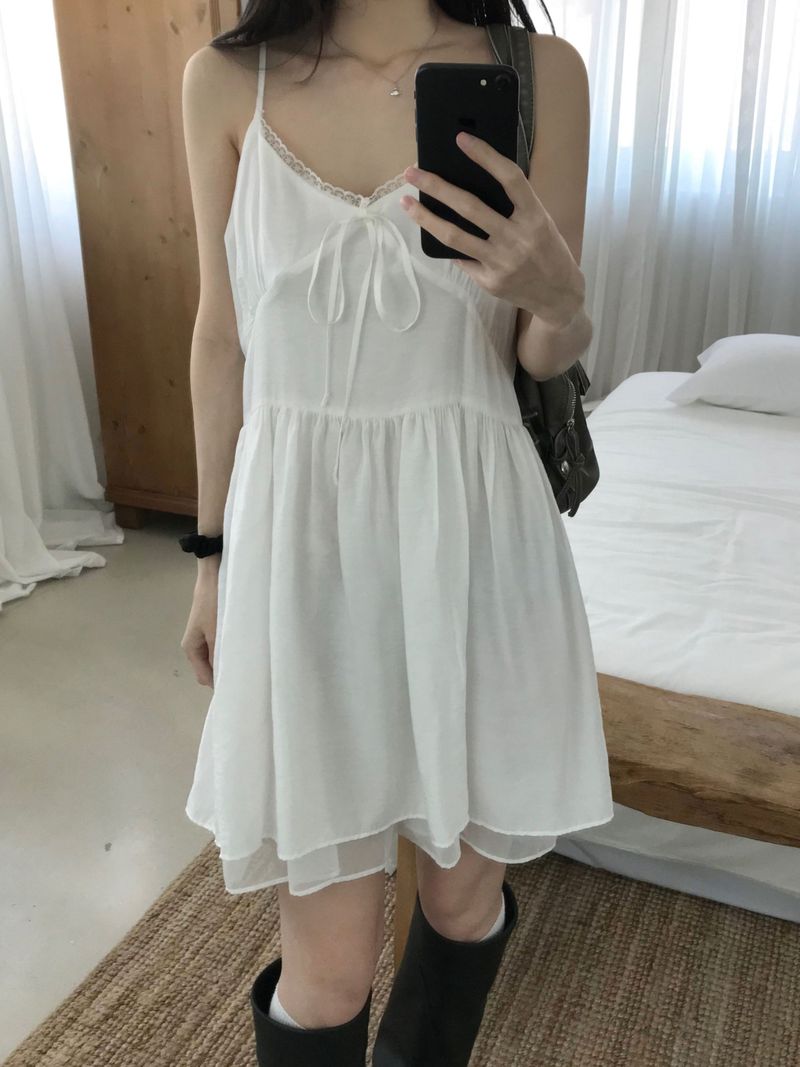Sof Lace Mini Dress (2 colors)