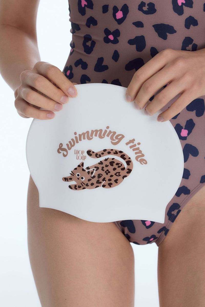 [Sweetie Leopard_brown] U-back One Piece Swimsuit