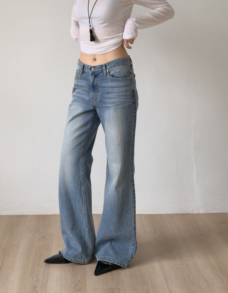 Ross Brush Semi-bootcut Denim Pants