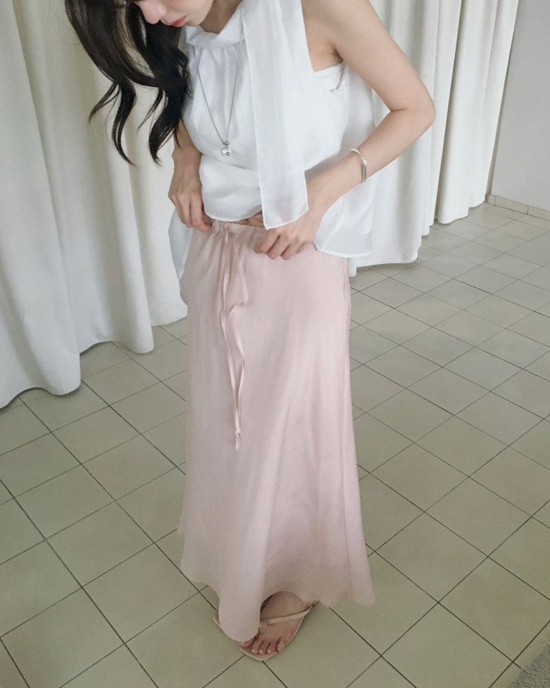 cloudemotion（クラウドエモーション）の「milky long chiffon flare sk（Skirts）」
