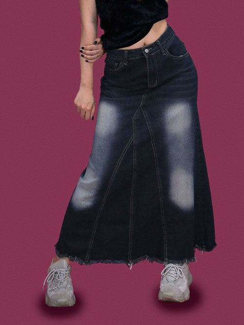KUO(クーオ)の「ポッピングデニムロングスカート(スカート)」