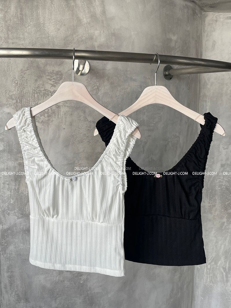 Eyelet Homewear Shirring Sleeveless