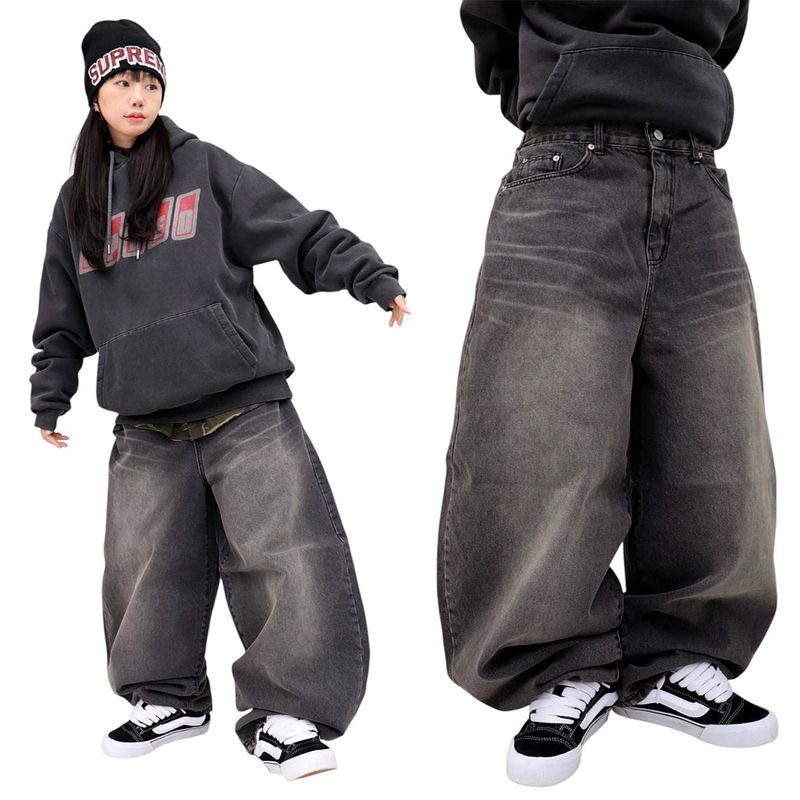 Wide Vintage Denim Balloon Pants