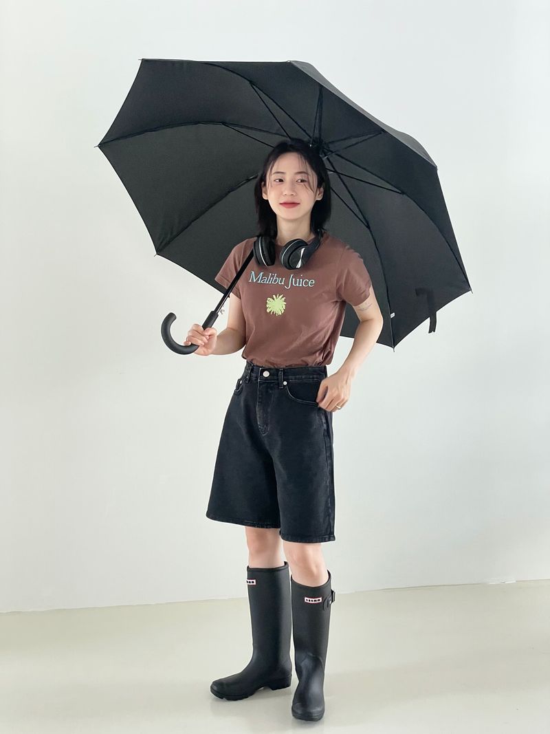 Dark blue half-pants